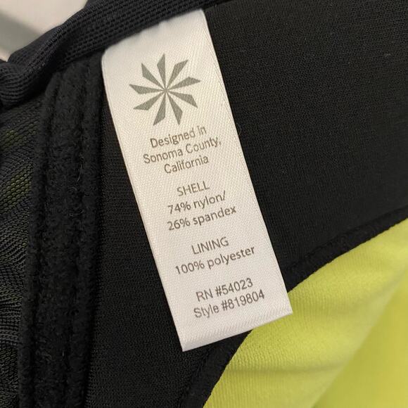 Athleta Tankini Top Womens Small Racer Back Multicolor Abstract Print Molded Cup - Picture 8 of 11